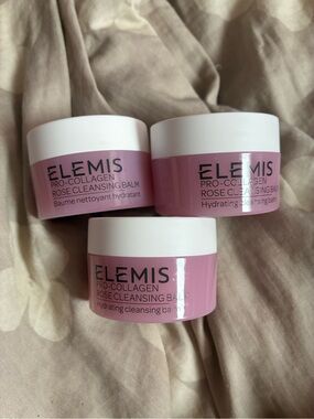 3 x ELEMIS Pro-Collagen Rose Cleansing Balm Travel Size 20g